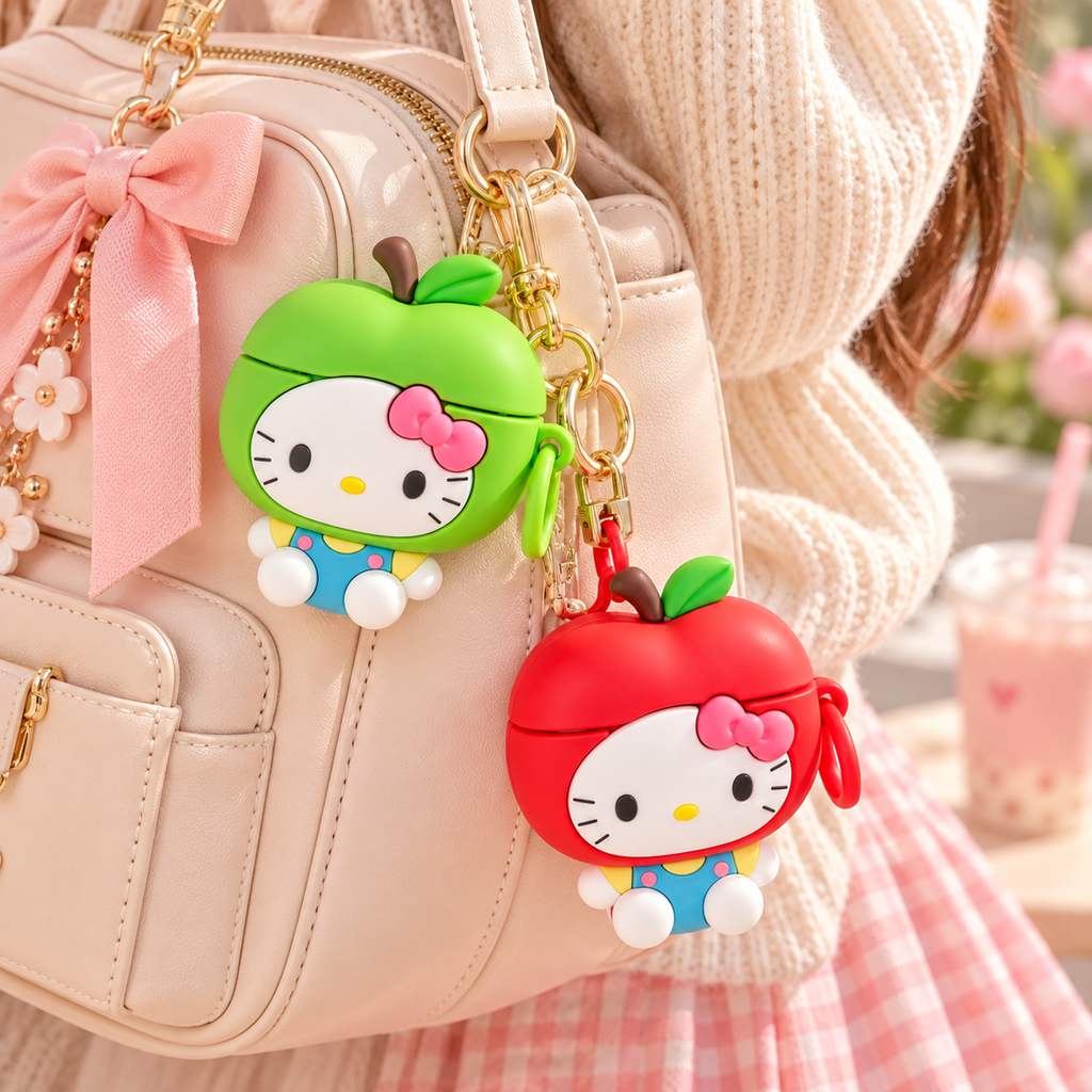 PurrPods Kawaii Apple Kitty Earbud Case
